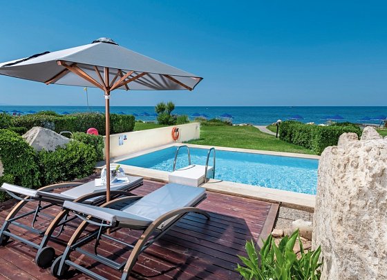 Aquila Rithymna Beach - Wohnbeispiel Bungalow Meerblick Privatpool (Zimmercodierung BBR)
