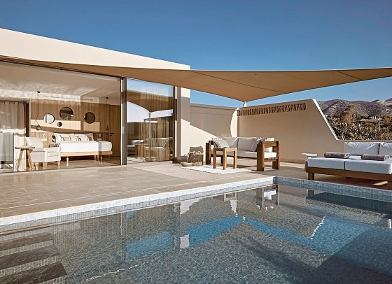 St. Nicolas Bay Resort Hotel & Villas - Wohnbeispiel Suite Hafen-/Meerblick Privatpool (Zimmercodierung W3M)