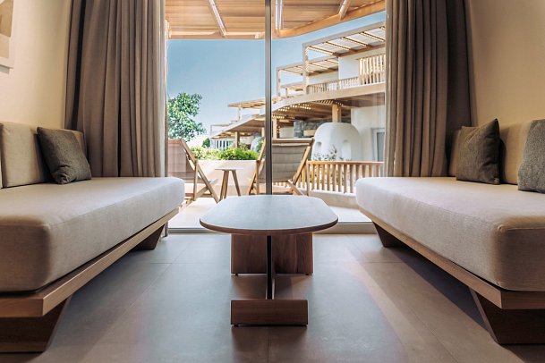 Ostria Resort & Spa - Wohnbeispiel Doppelzimmer Deluxe Gartenblick (Zimmercodierung DDG)