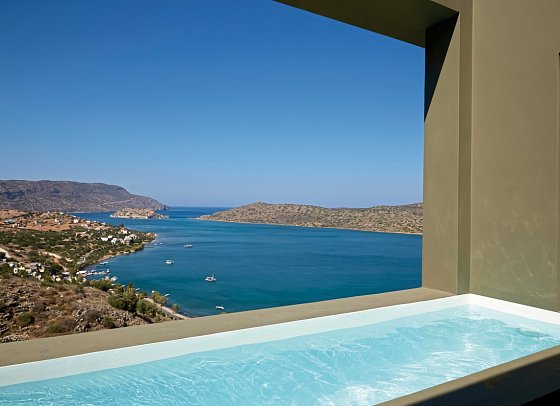 Domes Aulus Elounda, Curio Collection by Hilton - Wohnbeispiel Suite Meerblick Sapphire Zen Privat-Pool (Zimmercodierung W4M)