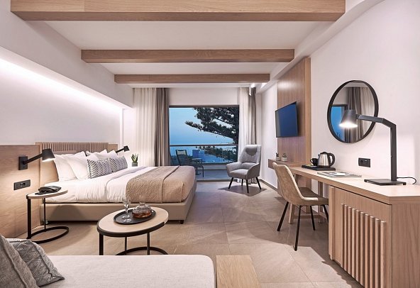 Coriva Beach - Wohnbeispiel Juniorsuite Meerblick (Zimmercodierung J1M)