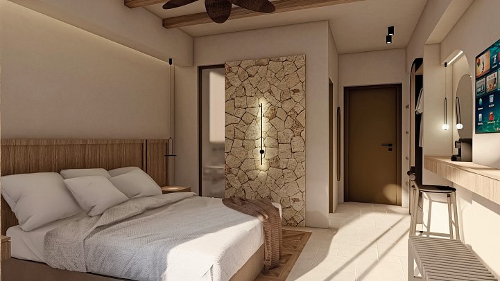 Coriva Beach - Wohnbeispiel Bungalow Gartenblick (Zimmercodierung BBG)