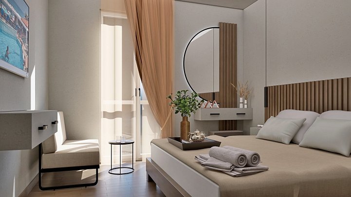 Jo An Beach - Wohnbeispiel Doppelzimmer Superior Gartenblick (Zimmercodierung DSG)