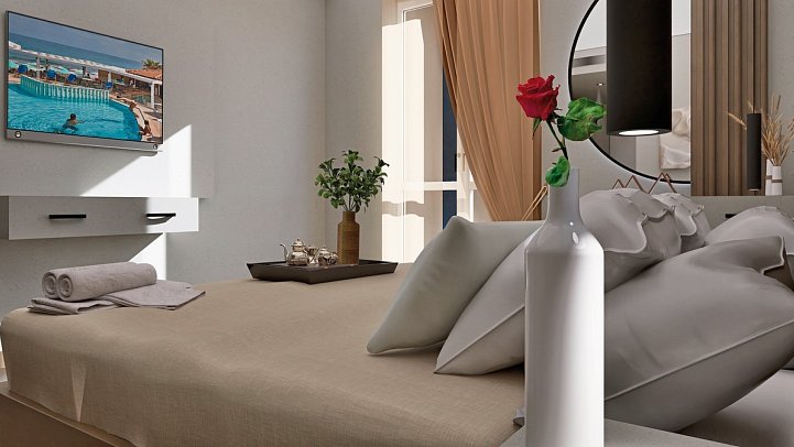 Jo An Beach - Wohnbeispiel Doppelzimmer Superior seitl. Meerblick (Zimmercodierung DSN)