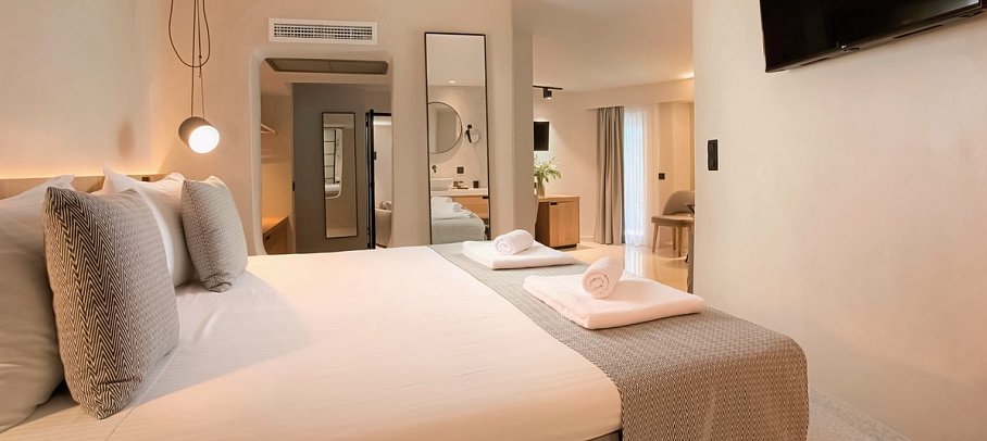 Ikaros Beach Luxury Resort & Spa - Wohnbeispiel Doppelzimmer Superior Gartenblick (Zimmercodierung DSG)
