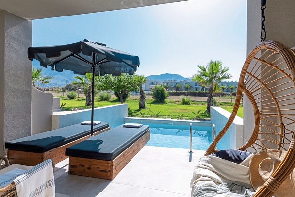 Eliros Mare - Wohnbeispiel Doppelzimmer Superior Privat Pool (Zimmercodierung DS1)