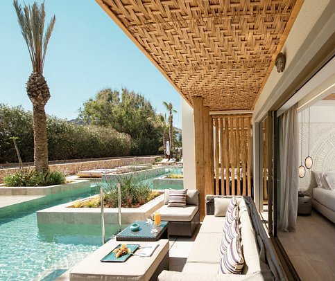 Mitsis Selection Rinela - Wohnbeispiel Doppelzimmer Superior Swim Up Gemeinschaftspool (Zimmercodierung DSQ)