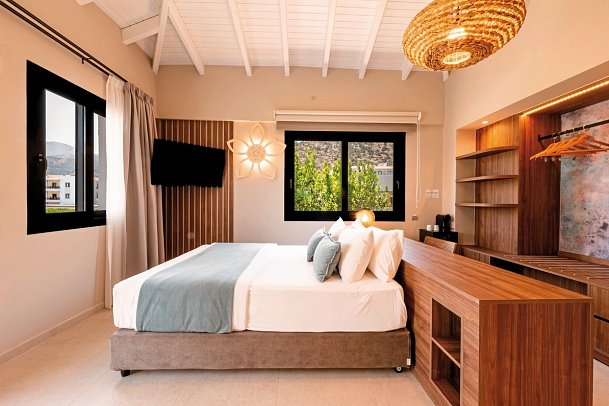 Sentido Kyknos Beach - Wohnbeispiel Sentido Zimmer mit begehbarem Kleiderschrank (Zimmercodierung D1G)