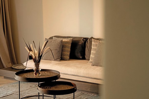 Minos Palace Hotel & Suites - Wohnbeispiel Suite Waterfall Meerblick Privat Pool (Zimmercodierung W1R)