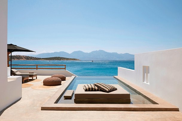 Minos Beach Art - Wohnbeispiel Villa 2 Schlafz. Meerblick Privatpool (Zimmercodierung V1R)