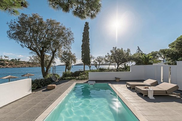 Minos Beach Art - Wohnbeispiel Villa 1 Schlafz. Meerblick Privatpool (Zimmercodierung VBR)