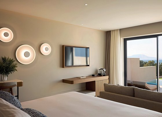 Oros Luxury Beach Resort - Wohnbeispiel Juniorsuite Privatpool (Zimmercodierung J1R)