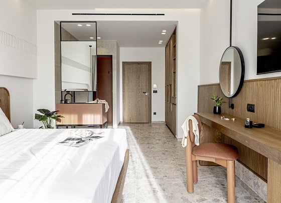 Kakkos Terra Blu - Wohnbeispiel Doppelzimmer Gartenblick (Zimmercodierung D1G)
