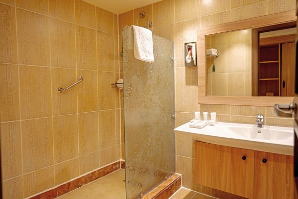 Sentido Caribbean World Soma Bay - Beispiel Bad Doppelzimmer Swim Up Gartenblick (Zimmercodierung D1Q)