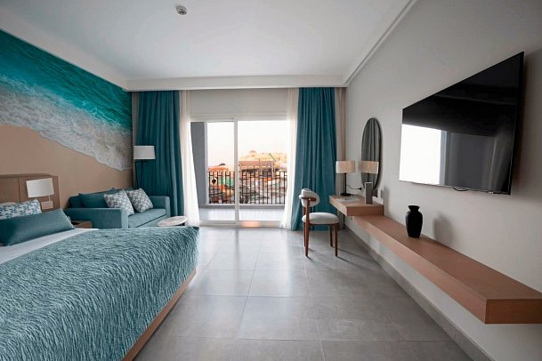 Amwaj Beach Club Abu Soma - Wohnbeispiel Familienzimmer Poolblick (Zimmercodierung F1P)