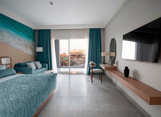 Amwaj Beach Club Abu Soma - Wohnbeispiel Familienzimmer Poolblick (Zimmercodierung F1P)
