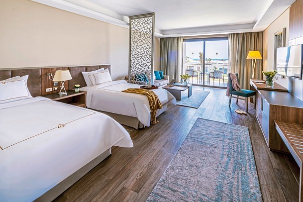 Rixos Premium Magawish Suites & Villas - Wohnbeispiel Doppelzimmer Deluxe Gartenblick (Zimmercodierungen DDG.WBG, W2G, WCG & WC3)