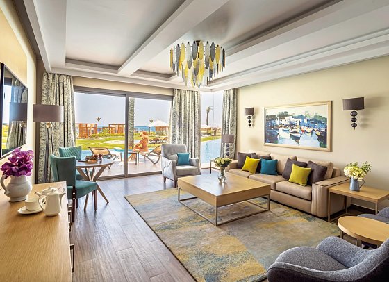 Rixos Premium Magawish Suites & Villas - Wohnbeispiel Suite Lagoon Swim Up (Zimmercodierungen WMQ, WC2 & JCP)