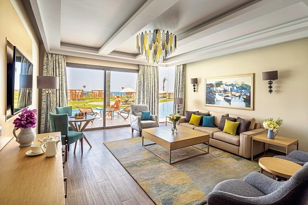 Rixos Premium Magawish Suites & Villas - Wohnbeispiel Suite Lagoon Swim Up (Zimmercodierungen WMQ, WC2 & JCP)