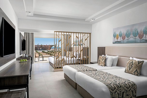 Albatros Makadi Resort - Wohnbeispiel Familienzimmer Deluxe Gartenblick (Zimmercodierung FDG)