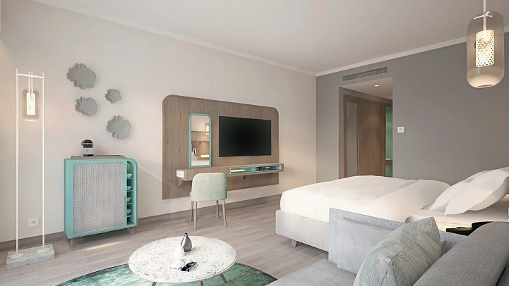 Double Tree by Hilton Mangroovy El Gouna Resort - Modellbild Wohnbeispiel Doppelzimmer (Zimmercodierungen DG3, DC1, DSP, DCP, DS6, DC2 & DS3)