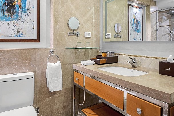 Beach Albatros Resort - Beispiel Bad Familienzimmer Gartenblick (Zimmercodierungen F2G & FFG)