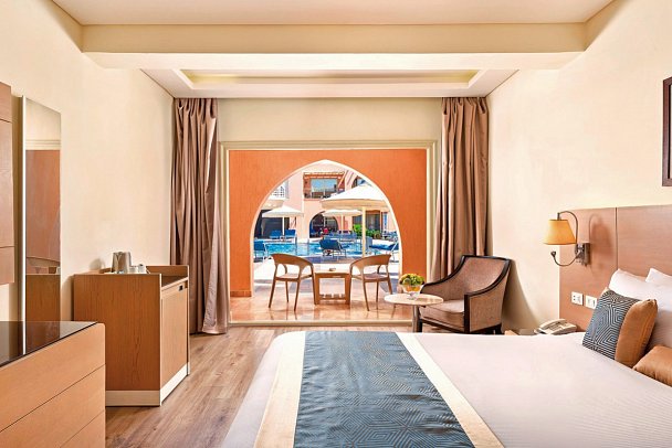 Pickalbatros Alf Leila Wa Leila Resort - Neverland Hurghada - Wohnbeispiel Doppelzimmer Standard Poolblick (Zimmercodierungen DGP, DBP & DCP)
