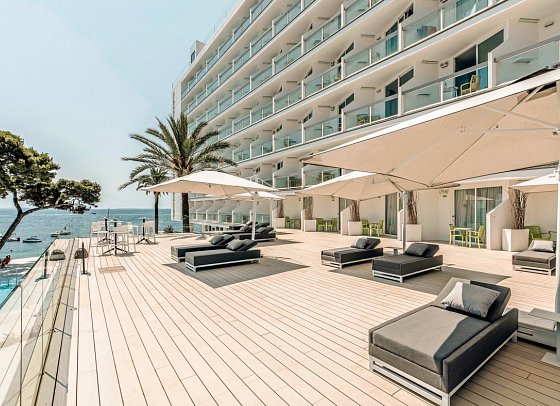 The Ibiza Twiins - Wohnbeispiel Doppelzimmer Elevate Upper Level seitl. Meerblick (Zimmercodierung DRN)