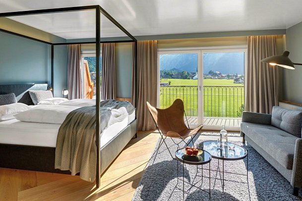 Entners am See - Wohnbeispiel Doppelzimmer Bergblick (Zimmercodierung D1B)