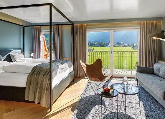 Entners am See - Wohnbeispiel Doppelzimmer Bergblick (Zimmercodierung D1B)