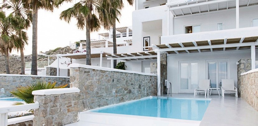 Mykonos Blu a Grecotel Resort to Live - Wohnbeispiel Suite Open Plan mit Privatpool (Zimmercodierung WBR)