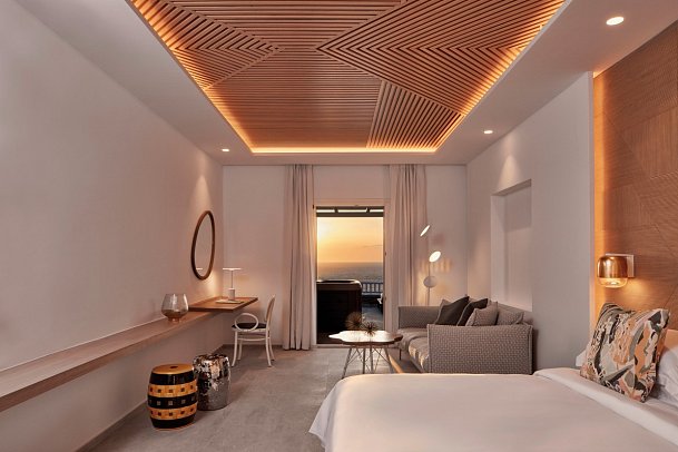 Myconian Korali - Wohnbeispiel Doppelzimmer Premium Panoramic Meerblick (Zimmercodierung DMM)