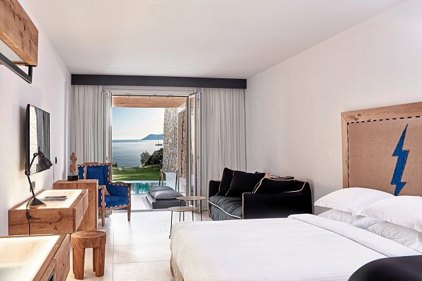 Myconian Imperial Resort - Wohnbeispiel Superior Meerblick Privat Pool (Zimmercodierung DSR)