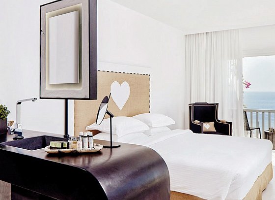 Royal Myconian Resort - Wohnbeispiel Doppelzimmer Premium Meerblick (Zimmercodierung DMM)