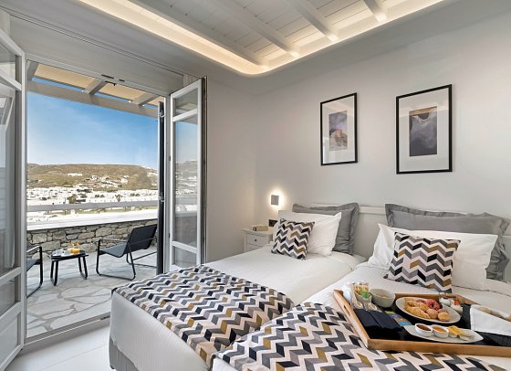 Deliades - Wohnbeispiel Doppelzimmer seitl. Meerblick (Zimmercodierung DBN)