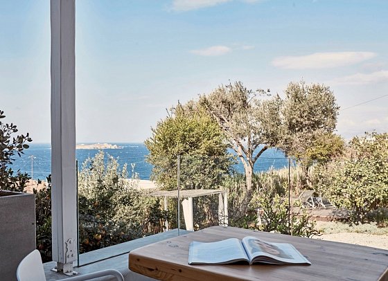 Boheme Mykonos - Wohnbeispiel Suite Deluxe Meerblick (Zimmercodierung WDM)
