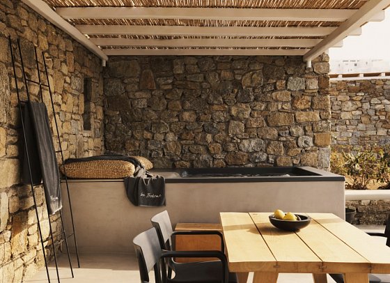 Boheme Mykonos - Wohnbeispiel Suite Honeymoon Meerblick (Zimmercodierung WHM)