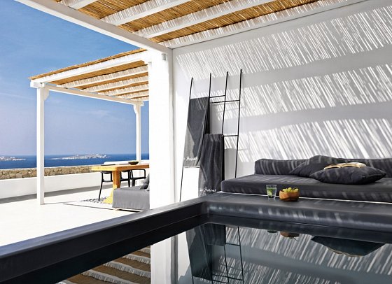 Boheme Mykonos - Wohnbsp. Suite Bohemian Meerblick mit Outdoor-Jacuzzi (Zimmercodierung W1M)