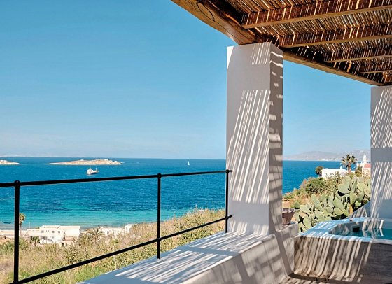 Boheme Mykonos - Wohnbsp. Suite Bohemian Meerblick mit Outdoor-Jacuzzi (Zimmercodierung W1M)