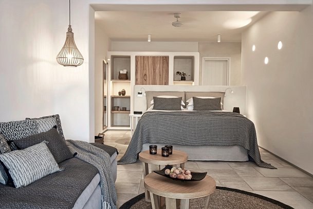Mykonos Bliss Cozy Suites - Wohnbeispiel Juniorsuite Meerblick (Zimmercodierung JBM)