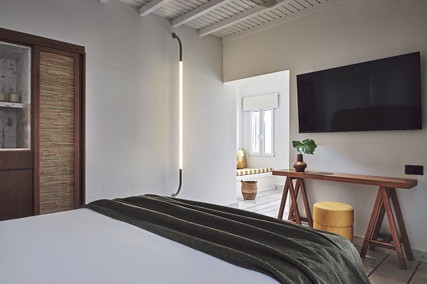 NUMO Mykonos Boutique Resort - Wohnbeispiel Juniorsuite Evergreen mit Meerblick (Zimmercodierung JBM)