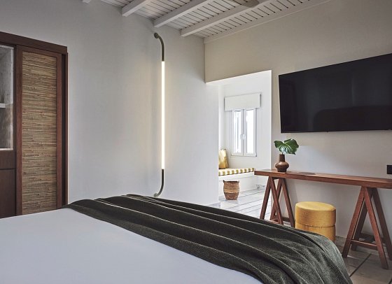 NUMO Mykonos Boutique Resort - Wohnbeispiel Juniorsuite Evergreen mit Meerblick (Zimmercodierung JBM)