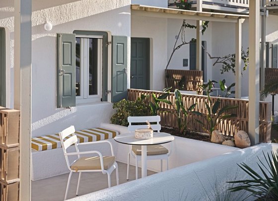NUMO Mykonos Boutique Resort - Wohnbeispiel Doppelzimmer Evergreen Retreat (Zimmercodierung DSG)