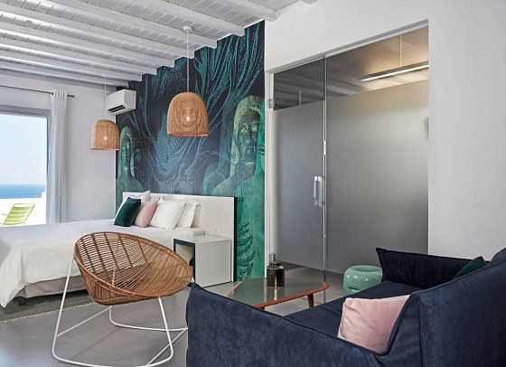 Kouros Hotel & Suites - Wohnbsp. Suite Deluxe Meerblick (Zimmercodierung WDM)
