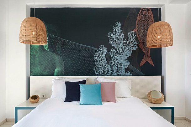 Kouros Hotel & Suites - Wohnbsp. Suite Deluxe Meerblick (Zimmercodierung WDM)