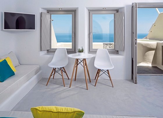 Skyfall Suites - Wohnbeispiel Juniorsuite Meerblick (Zimmercodierung JBM)