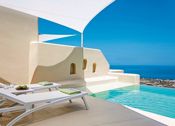Skyfall Suites - Wohnbeispiel Suite Honeymoon Meerblick (Zimmercodierung WHM)