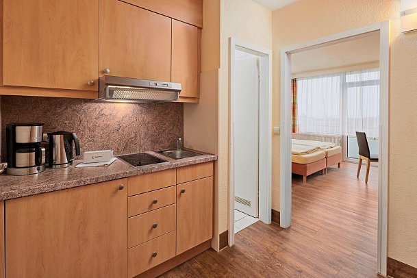 Ferien- und Freizeitpark Weissenhäuser Strand - Wohnbeispiel An der Düne 1 Raum Appartement 32 qm (Zimmercodierungen SB2 & S1C)