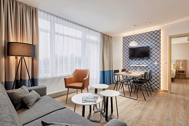 Ferien- und Freizeitpark Weissenhäuser Strand - Wohnbeispiel Luv und Lee 3 Raum Appartement 61 qm (Zimmercodierung OB1)