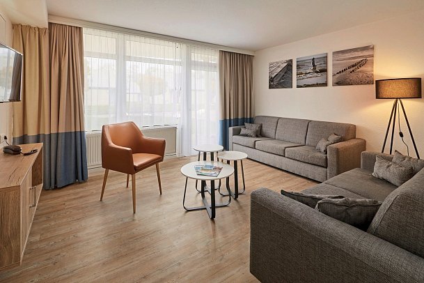 Ferien- und Freizeitpark Weissenhäuser Strand - Wohnbeispiel Gartenappartement 80 qm (Zimmercodierung PBG)